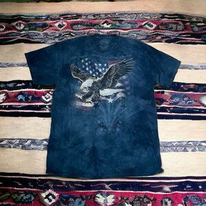 The Mountain Tie Dye Bald Eagle Graphic T Shirt